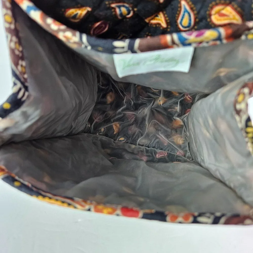 Vera Bradley Out To Lunch Bag Kensington (Retired) Brown Paisley Floral - Picture 6 of 12